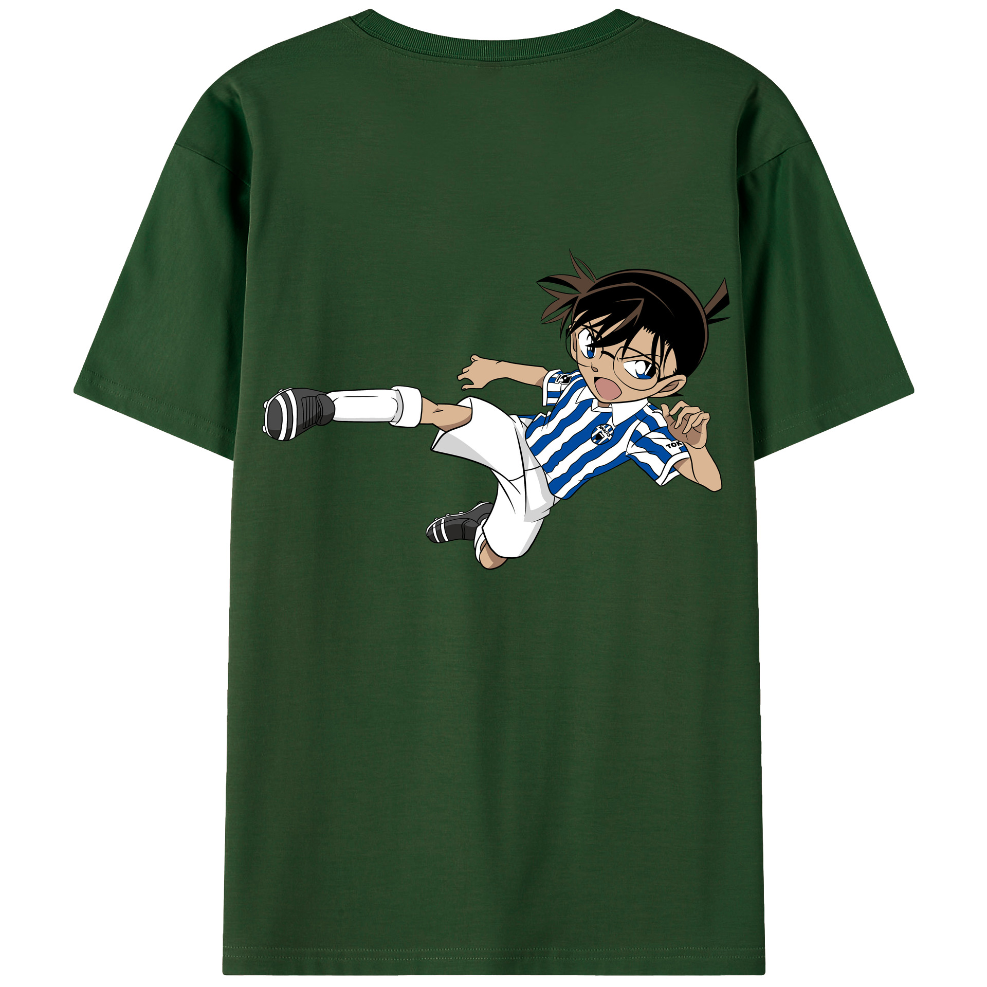 （画像用） 名探偵コナン 江戸川 コナン Detective Conan Conan Edogawa 綿100％半袖Tシャツ（背面プリント）
